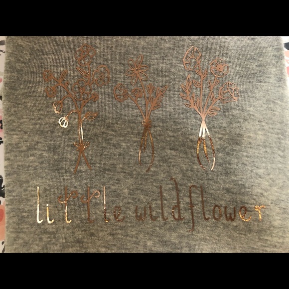 Little Wildflower Rose Gold/Light Gray Bodysuit - Picture 6 of 6